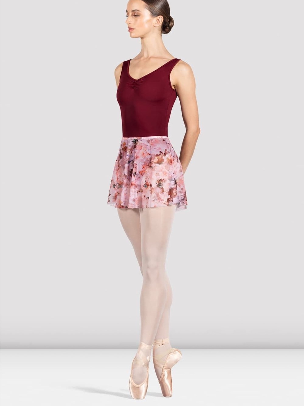 Bloch Ballet Pink Floral Wrap Skirt